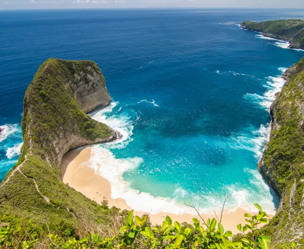 perfect view kelingking beach nusa penida island